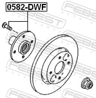 0582DWF Febest Cubo dianteiro