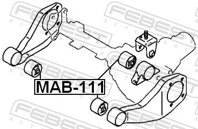 Bloco silencioso dianteiro de travessa de fixação de redutor Chrysler MR992363 preço, a partir de 7,66 USD