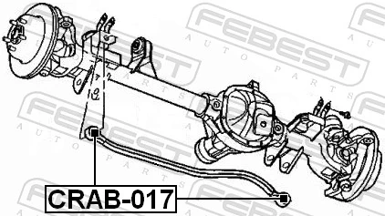 CRAB017 Febest Bloco silencioso da barra Panhard (de suspensão traseira)
