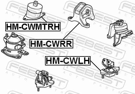  Coxim (suporte) traseiro de motor Honda Accord VIII carrinha (CW) (2008 - 2012) VIII