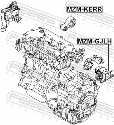 MZMGJLH Febest Coxim (suporte) esquerdo de motor