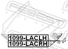 1099LACRH Febest Gozno da capota direito