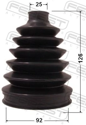 0317PRE20 Febest Bota de proteção externa de junta homocinética do semieixo dianteiro