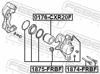 Kit de reparação de suporte do freio dianteiro General Motors 97160820