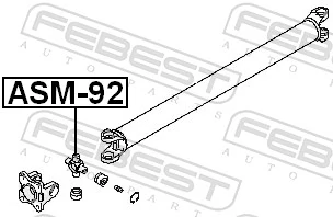  Cruzeta da junta universal traseira Mitsubishi Pajero I SUV (L04G, L14G) (1982 - 1991) I