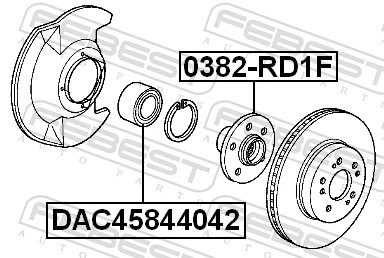 Cubo dianteiro para Honda CR-V I RD