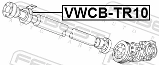VWCBTR10 Febest Rolamento suspenso da junta universal
