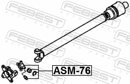 ASM76 Febest Cruzeta da junta universal dianteira