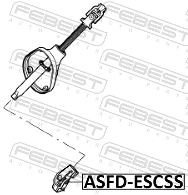 ASFDESCSS Febest Veio da coluna de direção inferior