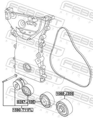Reguladora de tensão da correia de transmissão para Chery Tiggo  T11