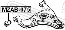 Bloco silencioso dianteiro do braço oscilante inferior para Mazda 626 II GC
