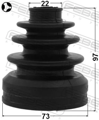 Bota de proteção interna de junta homocinética do semieixo dianteiro Lexus IS  E2