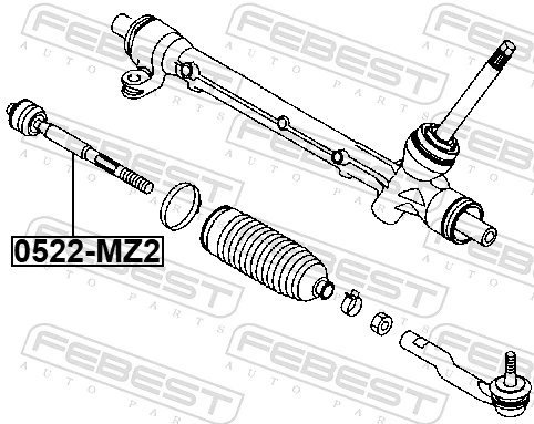 Tração de direção Mazda 2 III DL, DJ