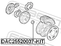 Rolamento de cubo traseiro para Peugeot 206 SW 2E, K