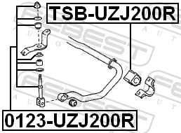 Compre T1026 Polcar Montante de estabilizador traseiro