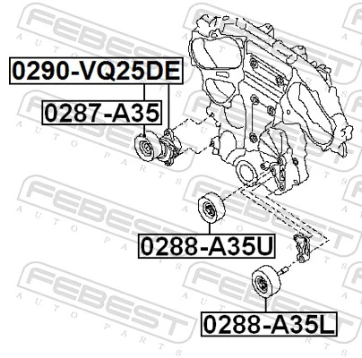  Reguladora de tensão da correia de transmissão Nissan Murano SUV (Z51) (2008 - 2014) 