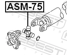 Cruzeta da junta universal traseira Mitsubishi Canter VI FE5, FE6