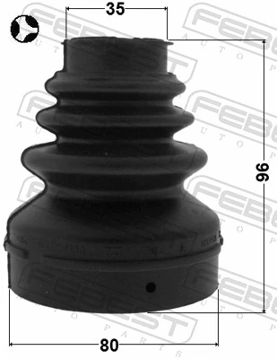 Bota de proteção interna de junta homocinética do semieixo dianteiro para Citroen C4 GRAND PICASSO I UA
