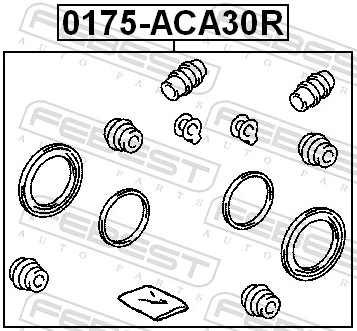  Kit de reparação de suporte do freio traseiro Toyota RAV4 III SUV (A3) (2005 - 2012) III