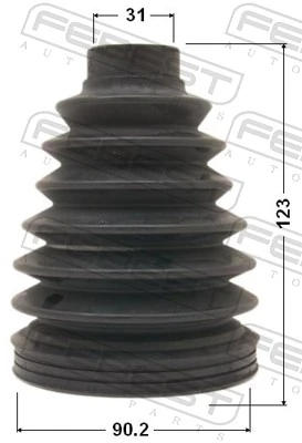 0117P038 Febest Bota de proteção externa de junta homocinética do semieixo dianteiro