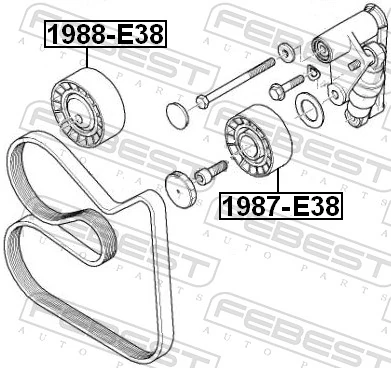 Compre RC1925 Polcar Rolo parasita da correia de transmissão