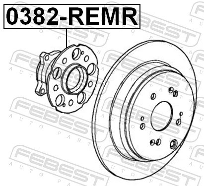0382REMR Febest Cubo traseiro