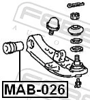 Bloco silencioso dianteiro do braço oscilante inferior para Mitsubishi L 300  P0W, P1W