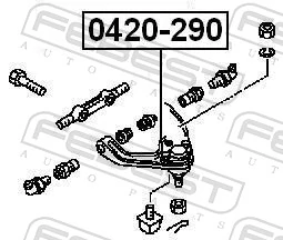 Suporte de esfera superior para Mitsubishi Canter VI FE5, FE6