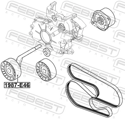 Rolo de reguladora de tensão da correia de transmissão para BMW X5  E70