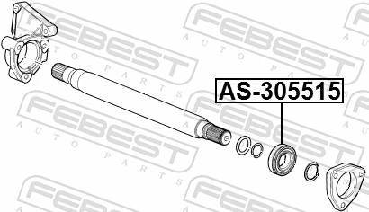 AS305515 Febest Rolamento suspenso do semieixo dianteiro