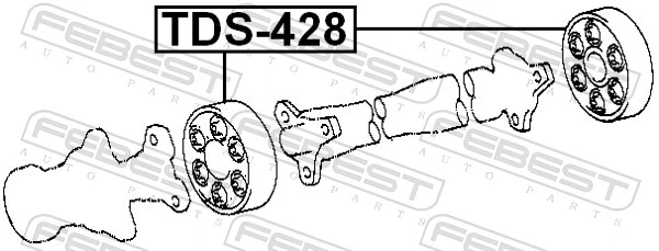TDS428 Febest Acoplamento elástico do veio de transmissão