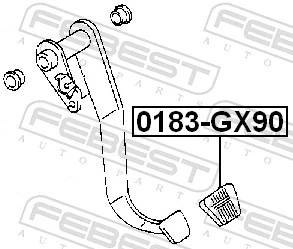0183GX90 Febest Placa sobreposta de pedal de embraiagem