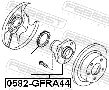 0582GFRA44 Febest Cubo traseiro