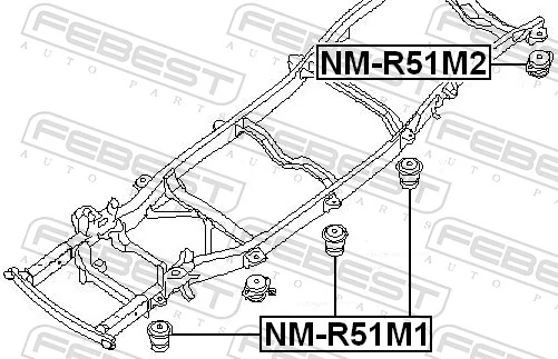NMR51M1 Febest Coxim de chassi (de fixação de carroçaria)