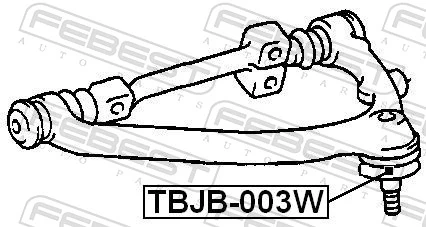 TBJB003W Febest Bota de proteção de suporte esférico superior