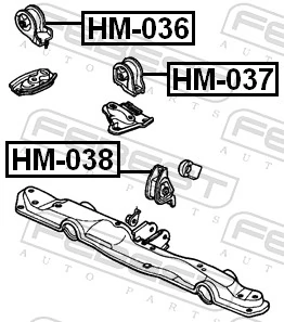 Coxim (suporte) dianteiro de motor para Honda Civic IV EC, ED, EE