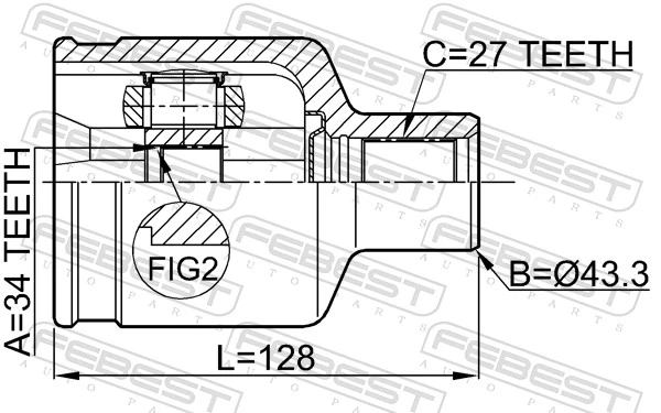 Compre 93743414 Peugeot/Citroen Junta homocinética interna dianteira direita