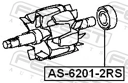  Rolamento do gerador Opel Omega A sedan (16, 17, 19) (1986 - 1994) A