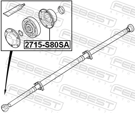 2715S80SA Febest Bota de proteção da junta universal
