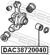 Rolamento de cubo dianteiro para Honda Civic IV EC, ED, EE