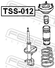  Suporte de amortecedor traseiro Toyota Avensis I sedan (T22) (1997 - 2003) I