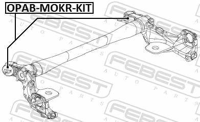 OPABMOKRKIT Febest Bloco silencioso de viga traseira (de plataforma veicular)