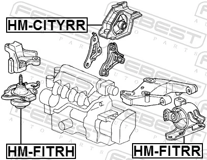 Compre 50810SELT81 Honda Coxim (suporte) traseiro de motor