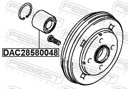 Rolamento de cubo traseiro para Mitsubishi Space Star MIRAGE A0