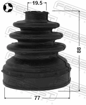 2115CB4 Febest Bota de proteção interna de junta homocinética do semieixo dianteiro