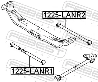 1225LANR2 Febest Barra transversal de suspensão traseira