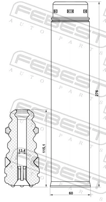 Pára-choque (grade de proteção) de amortecedor traseiro + bota de proteção para Ford Kuga II CBS