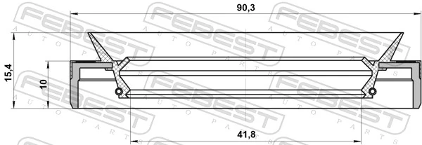 95MEY43901015C Febest Bucim de redutor do eixo traseiro