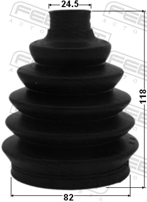 0117SXV20 Febest Bota de proteção externa de junta homocinética do semieixo dianteiro