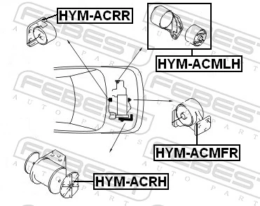HYMACMFR Febest Coxim (suporte) dianteiro de motor